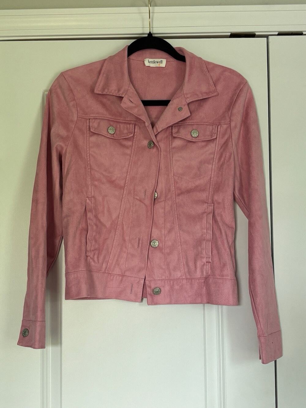 KETTLEWELL Roxy Biker Jacket Women’s XS Dusty Pink Faux Suede